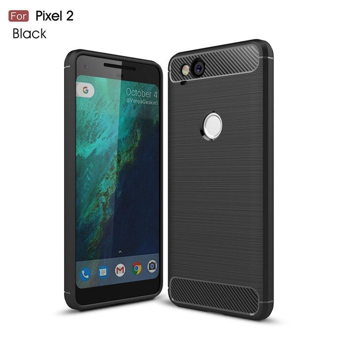 For Google Pixel 2 3 3A 4 XL case Slim Armor Soft Silicone Back Cover for Pixel 5 5A 4A 5G Brushed Carbon Fiber Coque