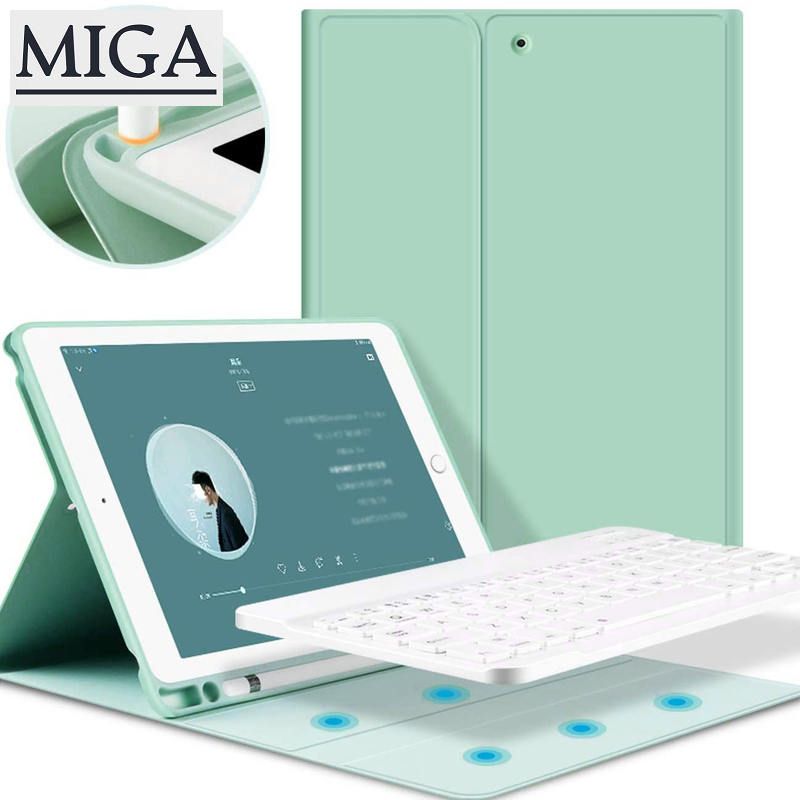 iPad Keyboard Case with Pencil Holder Auto Sleep/Wake with Detachable Bluetooth Keyboard for iPad Pro 11 2020 2018/ iPad Air 3 10.5 2019/iPad Pro 10.5/iPad 9.7 2018 6th Gen 2017 5th Gen/ iPad Air 1/2/iPad Pro 9.7