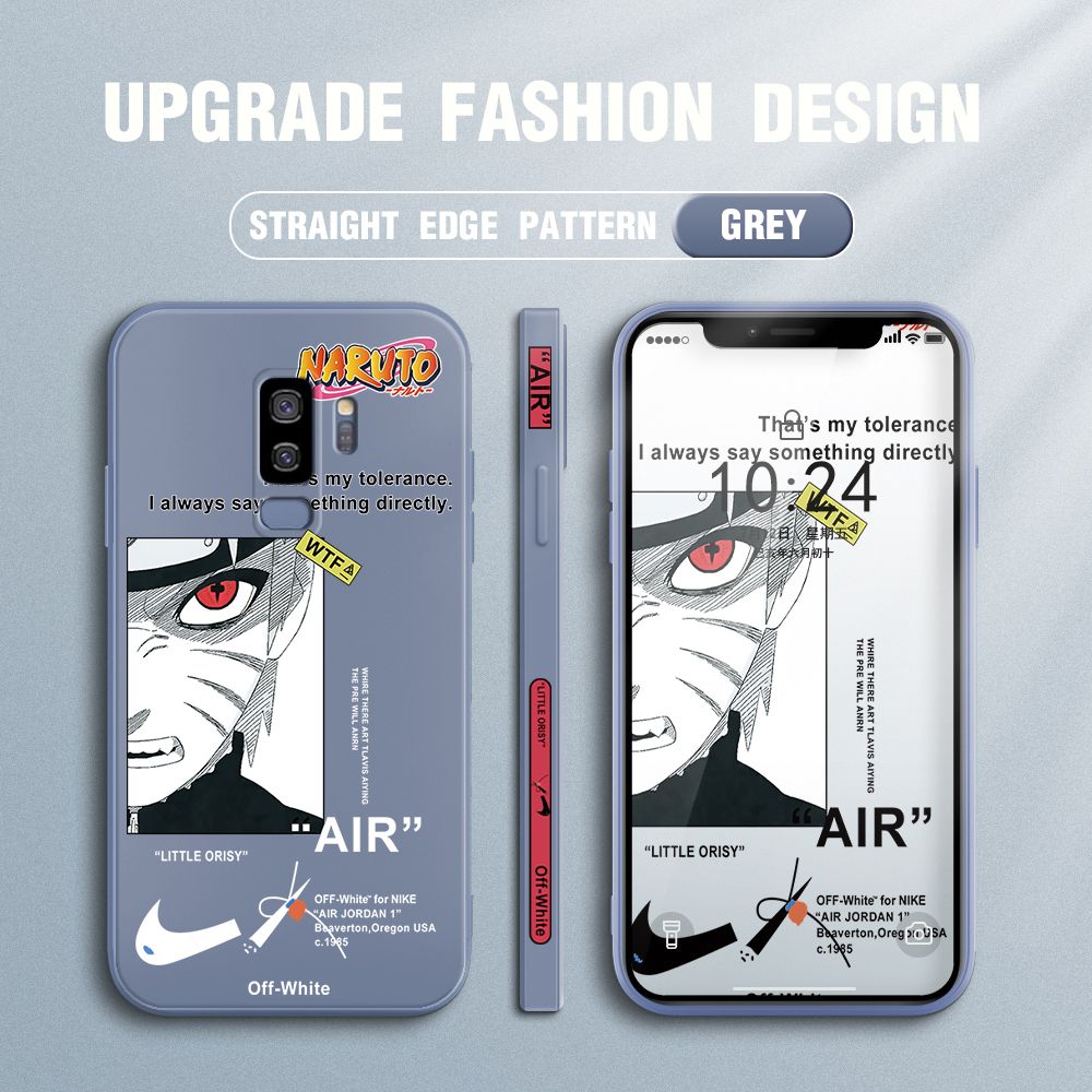FHKL for Samsung Galaxy S9 Plus Back Cover Red Eye Naruto Side design Soft Case Multicolor Liquid Silicone Phone Cases