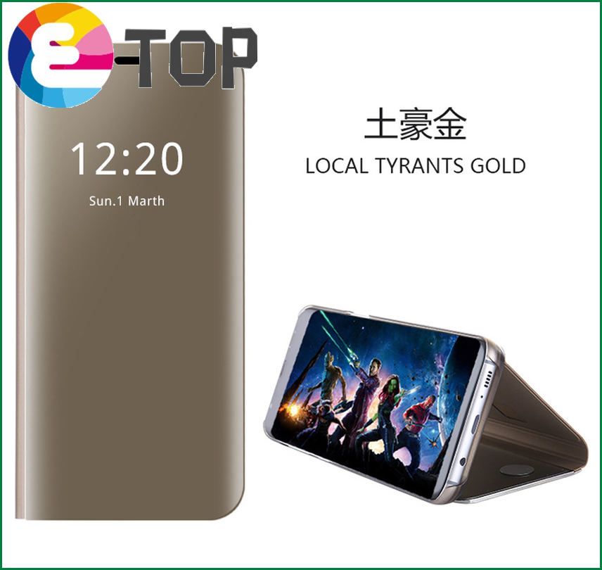 OppoReno5 mobile phone case flip smart leather case 2A94A93f17 protective case mirror male realme8 suitable