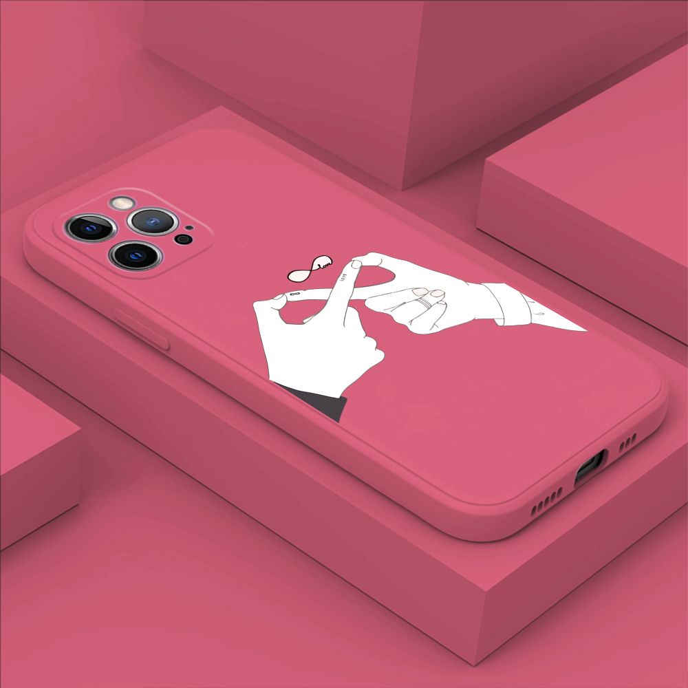 ZeroQiQi for iPhone 12 Pro Back Cover Mobius Ring Ultra Thin Soft Luxury Square Multicolor Liquid Silicone Phone Case