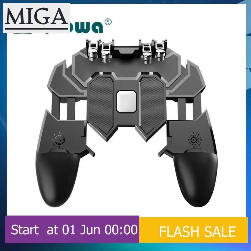 Mobile Game Controller For PUBG 6 Finger Operation?[New Version] Cell Phone Gaming Joystick Accessories, Gamepad