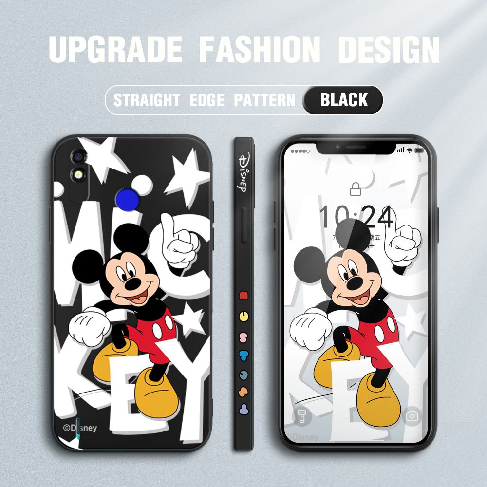 UCUC for Tecno Spark 4 Lite Back Cover Cute Cartoon Characters Ultra Thin Soft Luxury Square Multicolor Liquid Silicone Phone Case