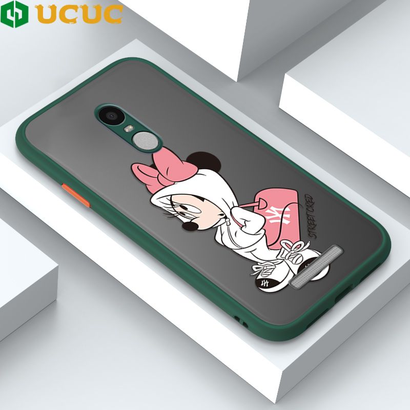 UCUC for Redmi Note3 Note3 Pro Back Cover Satchel Minnie Frosted Transparent Hard Phone Case Thin Shockproof Full Cover Camera Protect Case