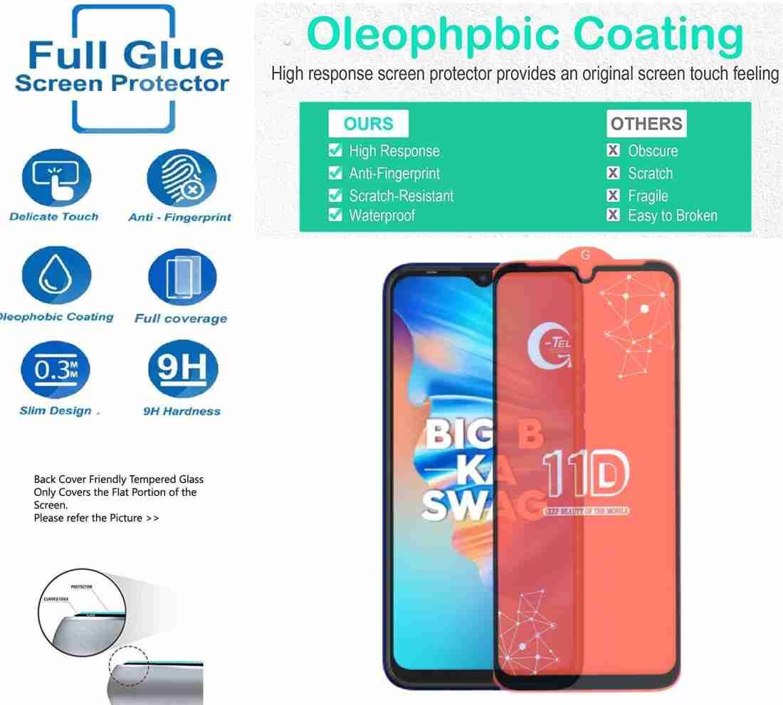 For TECNO Spark 6 Go Full Glue 9H Tempered Glass Screen Protector