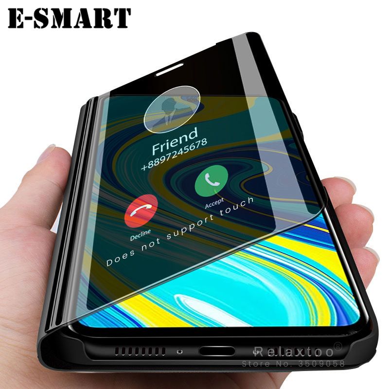 Phone Flip Back Cover For OPPO A76 Luxury Plating Smart Clear View Makeup Mirror Transparent Cosmetic mirror case for OPPO A76 Flip Back cover Stand Holder cases