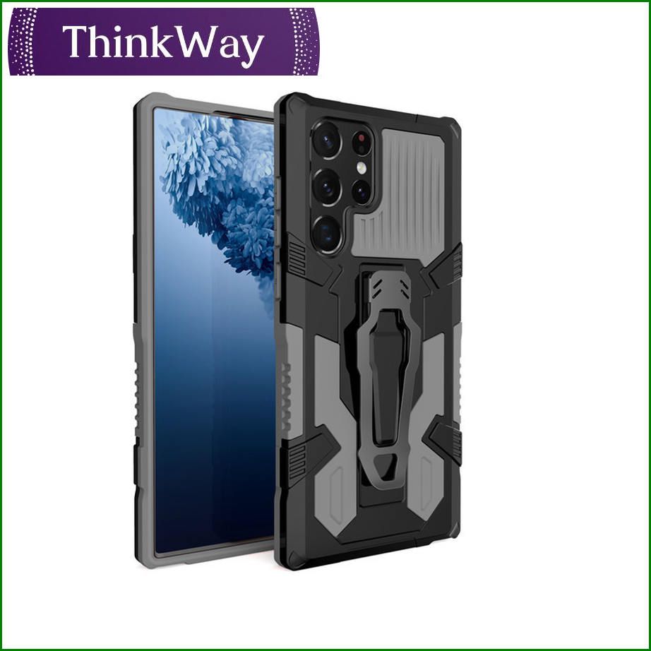 360° Rotating Anti-Drop Bracket Reinforced Bumper Shockproof Anti-skid Thermal Texture Soft TPU Hard PC Case For Samsung Note10+/Note10 plus & Samsung M51