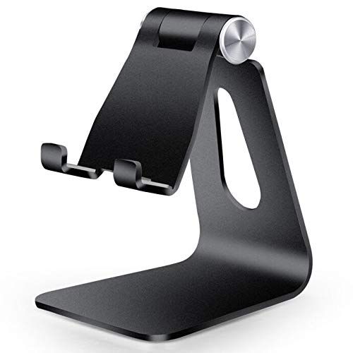 Adjustable Phone Holder Stand Aluminum Desktop Phone Dock Holder Compatible for Phone and Tablet