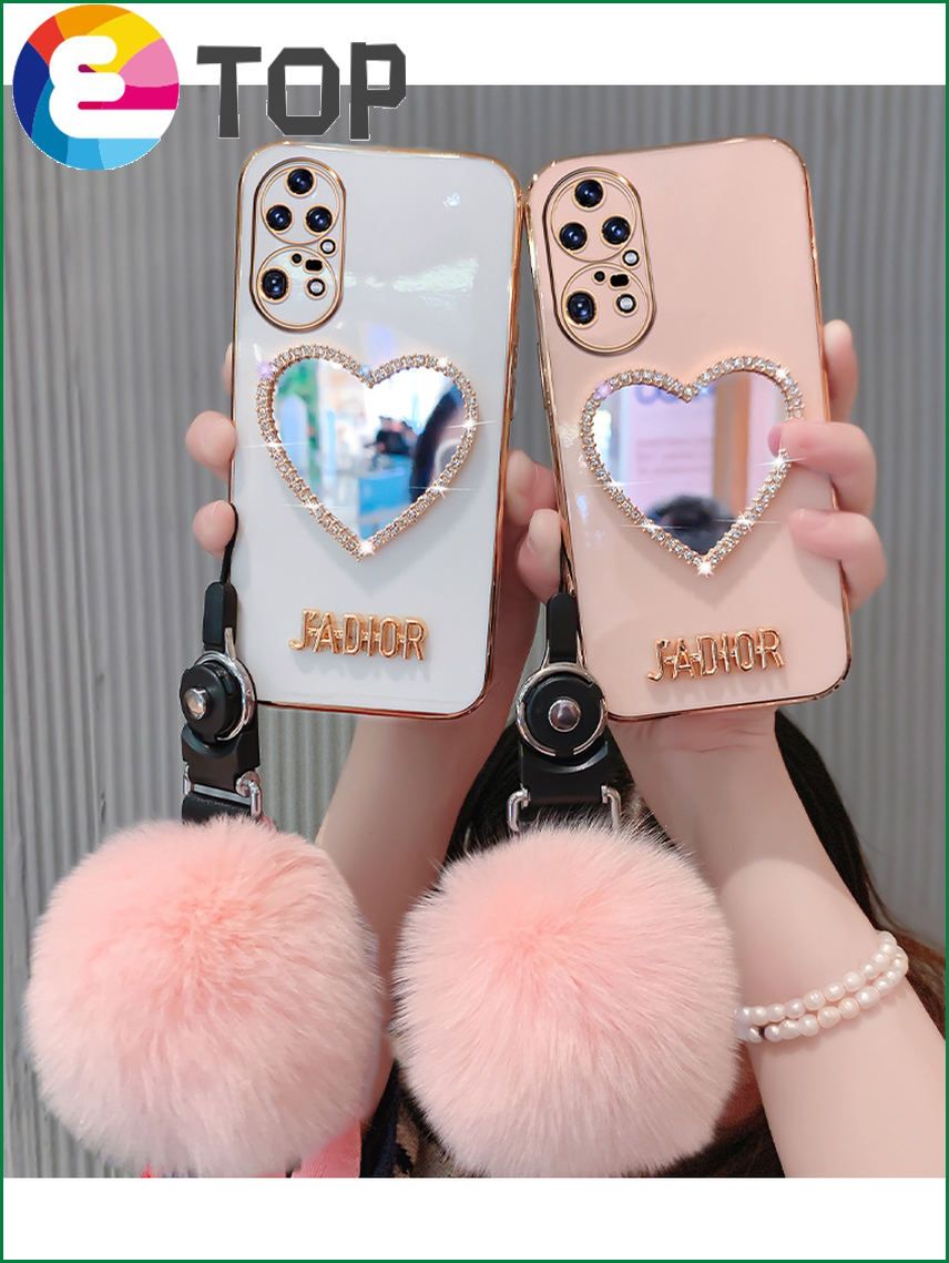 Suitable for Huawei p50 mobile phone shell pro lens all-inclusive silicone huaweip30 mirror female lanyard p40 protective shell