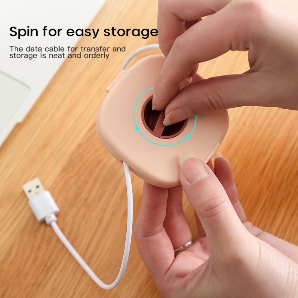 Travel portable data cable storage box, multifunctional rotatable earphone charging cable storage box hot sell