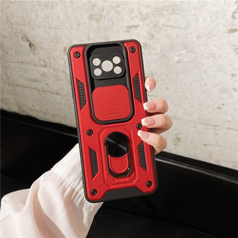 Shockproof Armor Case For Xiaomi Pocophone POCO X3 NFC Car Holder Phone Cover For Mi Poco X3 Pro Camera Lens Protection Fundas