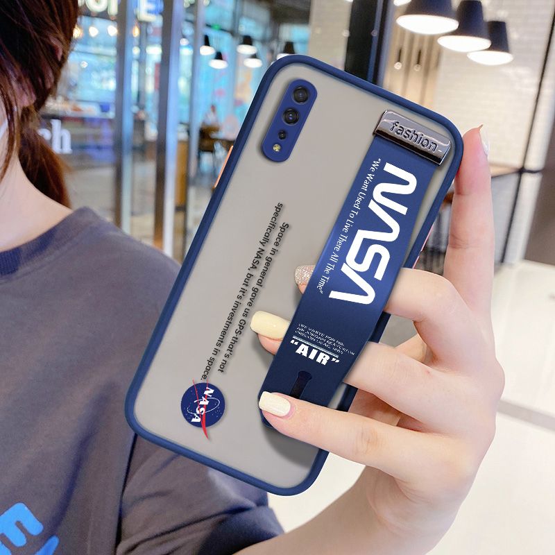 UCUC for Vivo S1 Wrist Strap Case Popular NASA Wristband Printing Cover Shockproof Frosted Phone Case