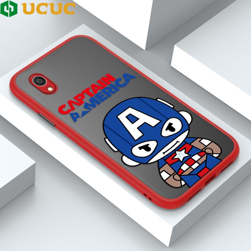UCUC for ASUS Live L1 Case Creative Cartoon Superman Warrior Frosted Transparent Hard Cover Shockproof Soft Edge Full Cover Camera Protect Case