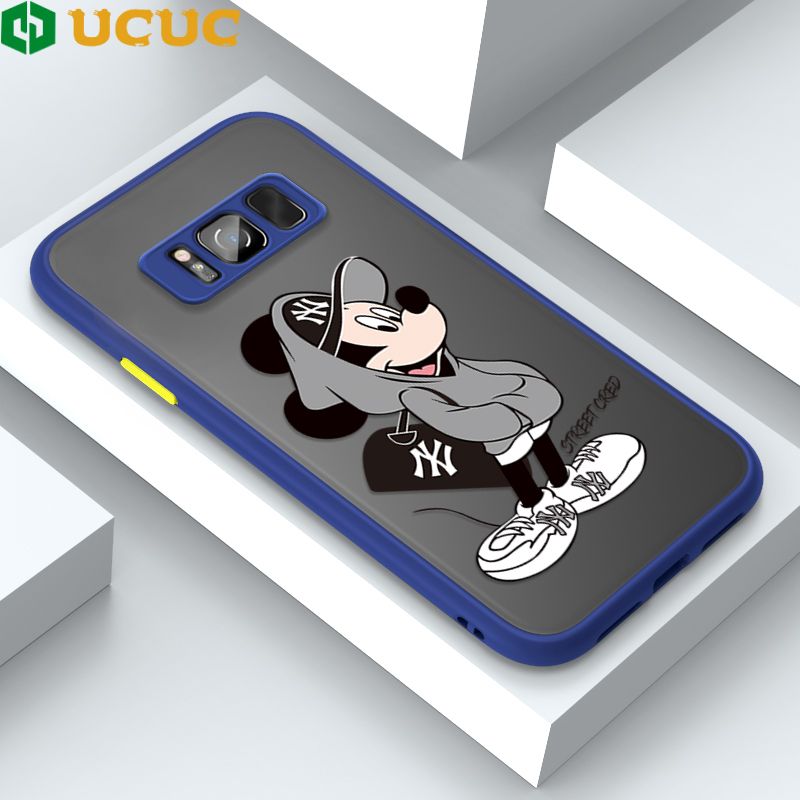 UCUC for Samsung Galaxy S8 Back Cover Handsome Mouse Frosted Transparent Hard Phone Case Thin Shockproof Full Cover Camera Protect Case
