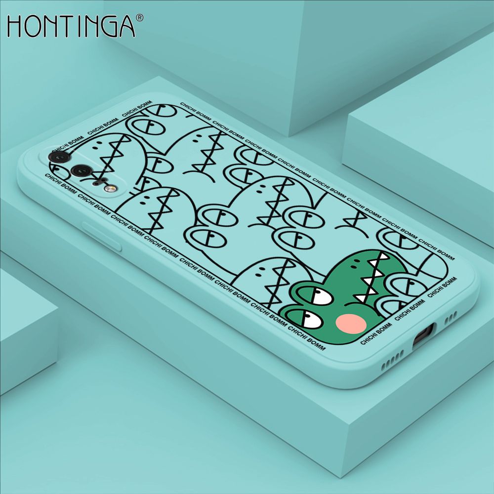 Hontinga for Huawei P20 Case Cartoon Crocodile Alligator Phone Case Phone Case Soft Square Edge Silicone Cases Full Lens Cover Shockproof Protection Cover