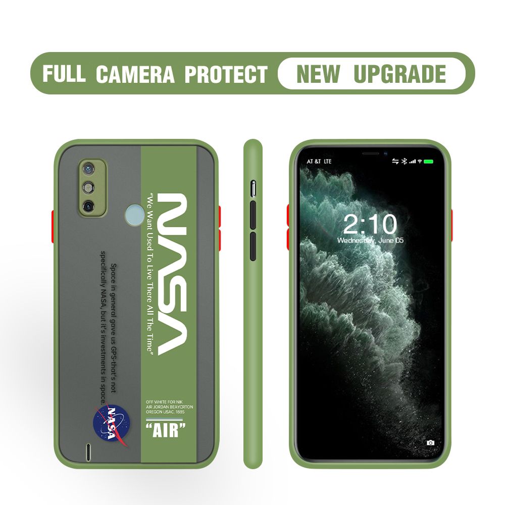 Hontinga for Tecno Spark Go 2020 Case Astronaut Space Logo Cases Edge Frosted Transparent Phone Cover