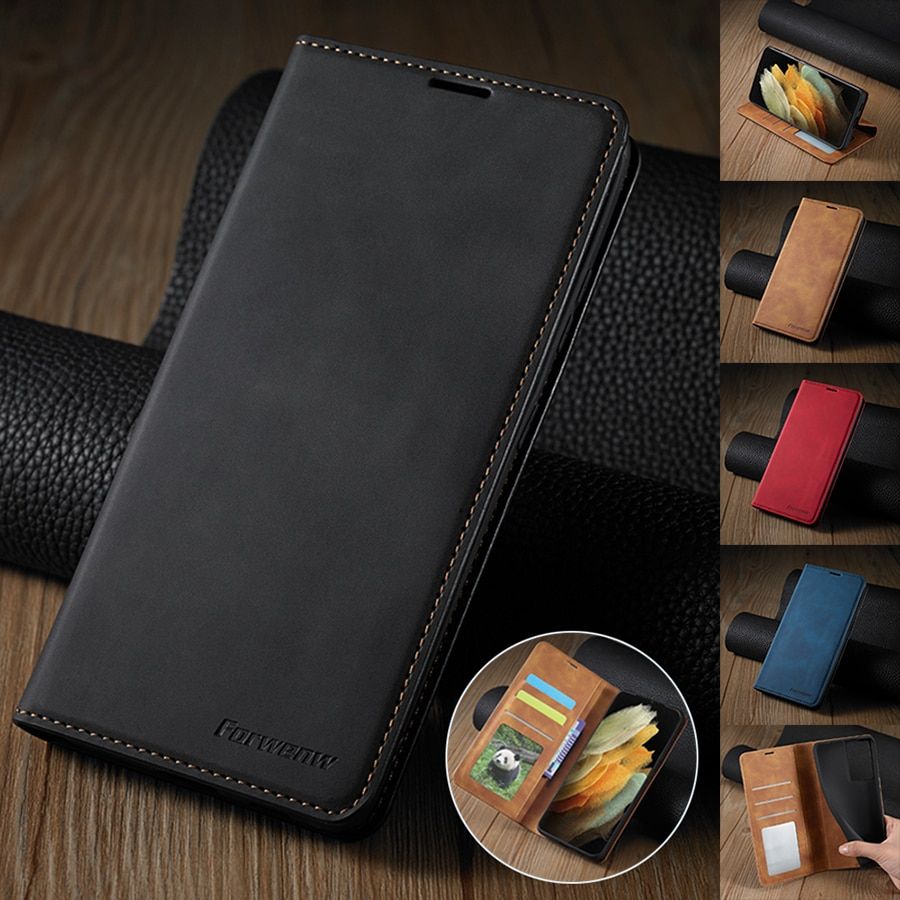 Wallet Leather Case For Samsung Galaxy S21/S20 Plus/Ultra/FE S10 S9 S8 S7 A02S A03S A12 A22 A32 A51 A52 A71 A72 A82 Note20 Ultra