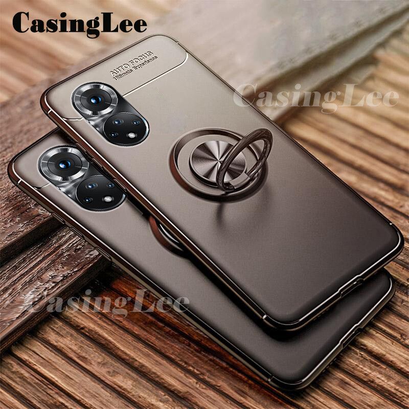 Casinglee for Huawei P50 Pro case Magnetic Finger Ring Holder Back cover for Huawei P50 Pro Cases 360 Degree Rotation Car Holder Magnetic For girls and Boys