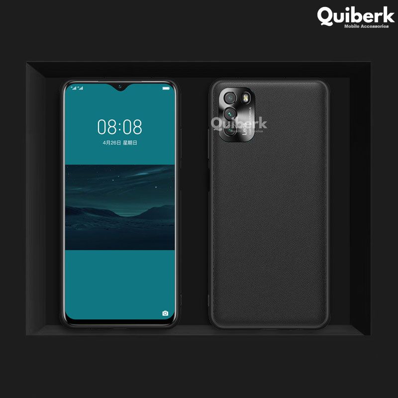 Quiberk for Xiaomi POCO M3 PU Leather Case Hard Back Camera Protector Ultra Thin Cover