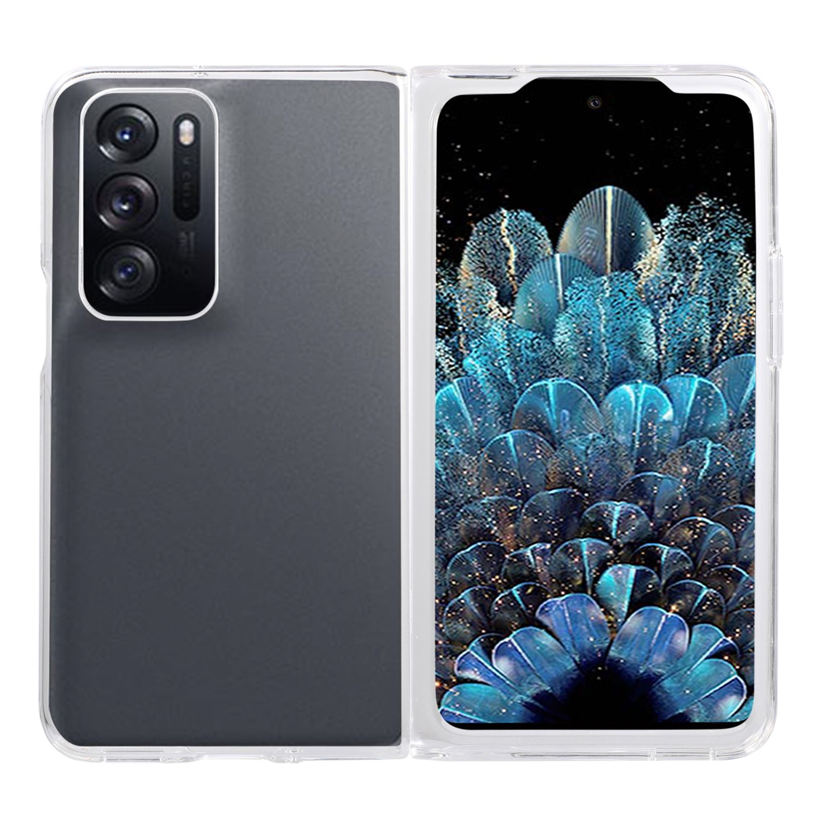 For OPPO Find N Fold Transparent PC Phone Case