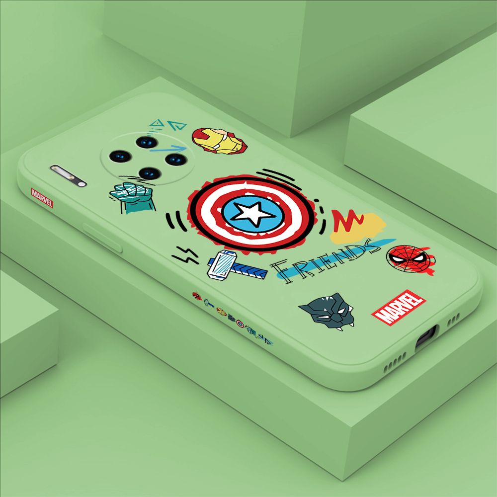 ZeroQiQi for Huawei Mate30 Pro Case Cartoon Anime Icon Phone Cover Soft Full Lens Protection Casing Ultra Thin Soft Liquid Silicone Phone Cases