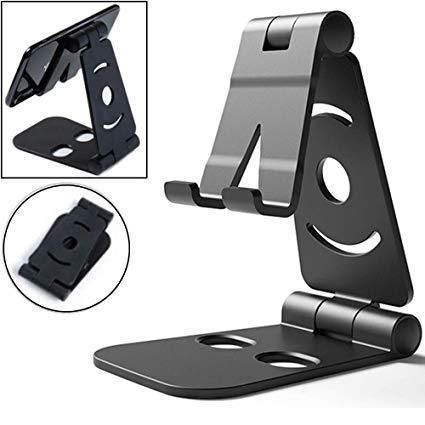 Folding Bracket Universal Adjustable and Fashionable Mobile Phone Stand - Black