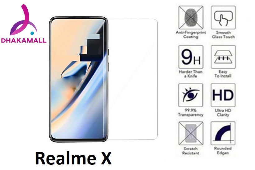 Realme X Tempered Glass Screen Protector 2.5D-Transparent