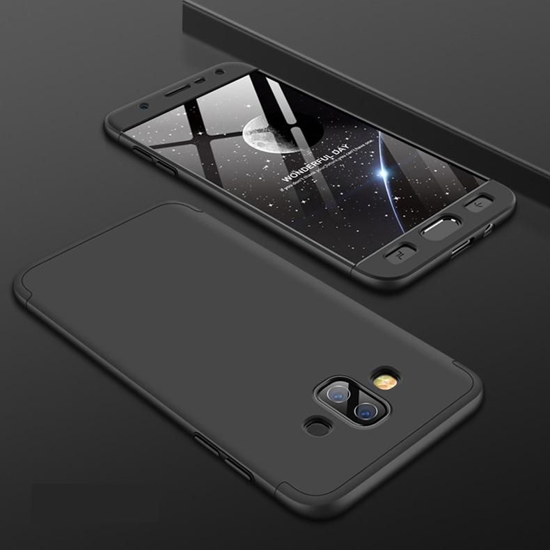Samsung J7 Duo 360 Degree GKK Phone Back Cover - Black