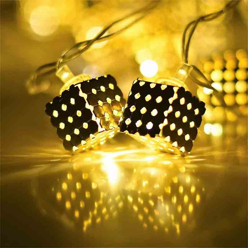 Update Design 2021 Home Decorative Lights - Metal Rubic Cube Shape - Yellow Golden