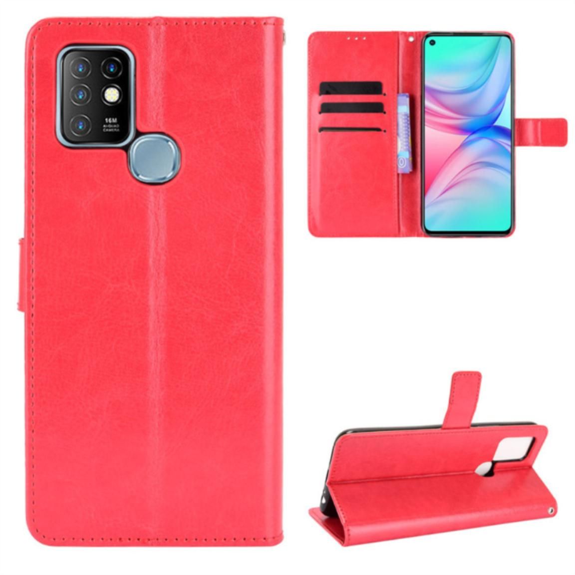 Case For Infinix Hot 10 Casing Flip Leather Card Case Tpu Silicone Back Cover Soft Phone Case