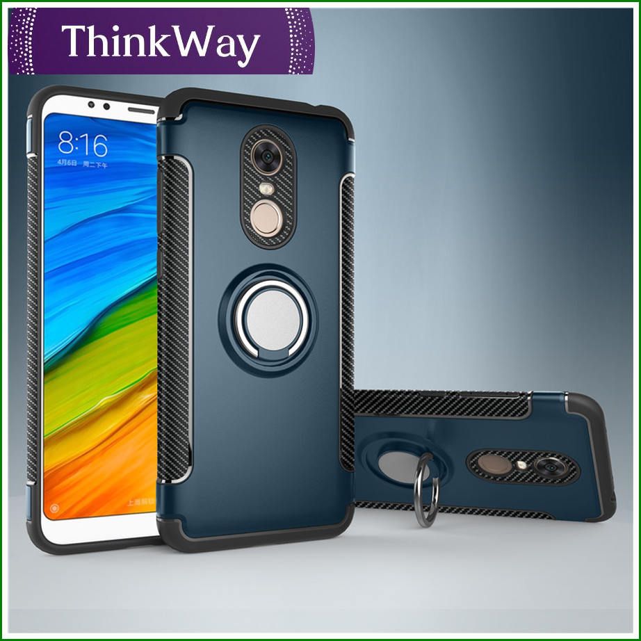 Soft TPU Back Case Cover, 360 Degree Rotating Invisible Ring Kickstand Holder Bracket, Can work with Magnetic Car Mount, Shockproof, Impact Resistant For Redmi note4X & Redmi 4A