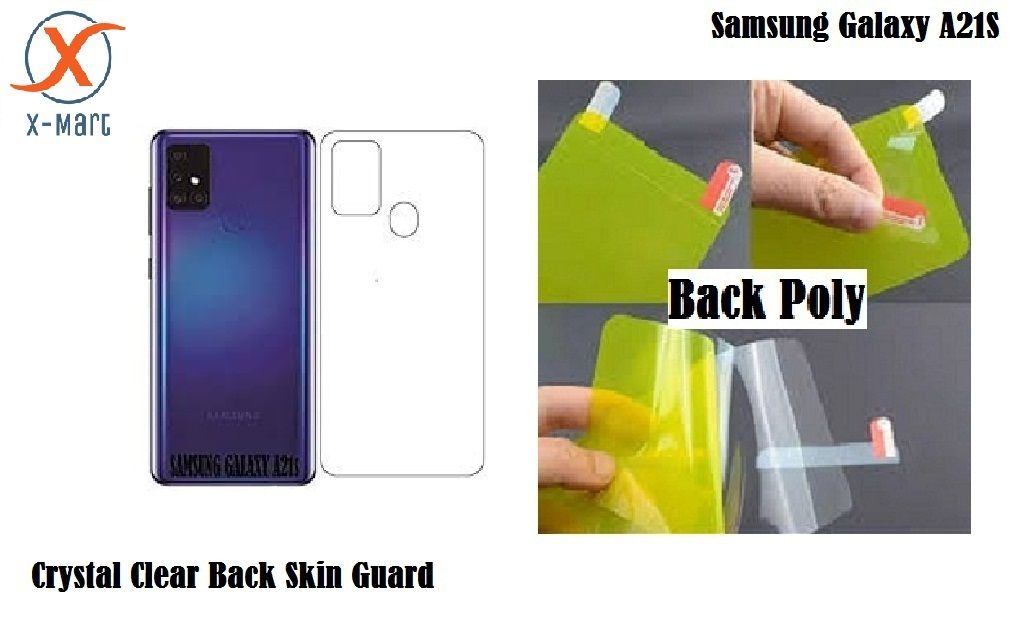 For Samsung Galaxy M31S Crystal Clear Ultrathin Back Skin HD Screen Guard Scratch Protector Poly