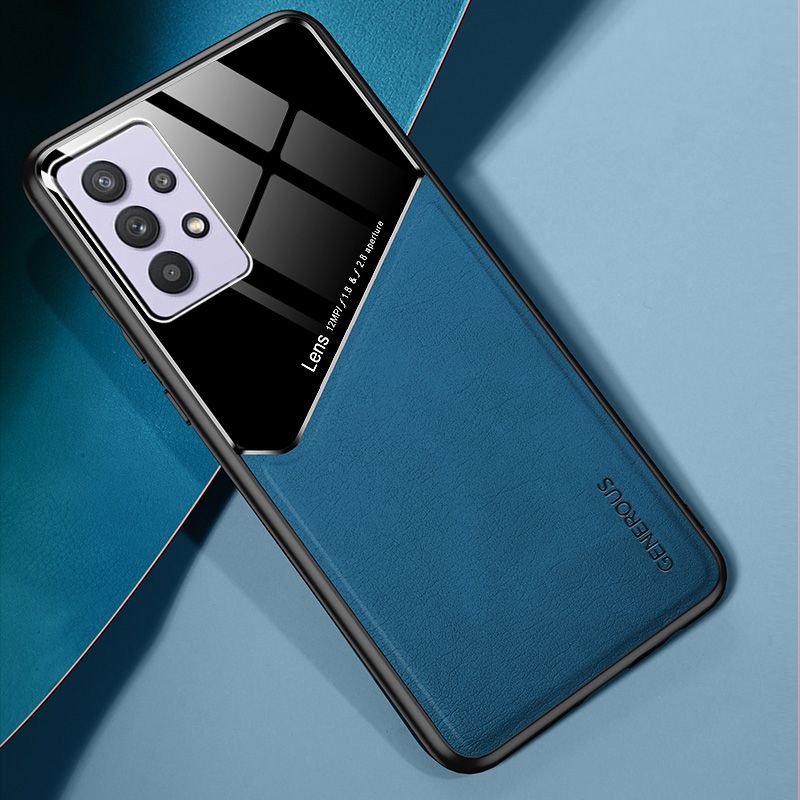 Case for Samsung Galaxy A32 5G Fashion Leather Style Anti-drop Lens Protective Cover Compatible with Magnetic Car