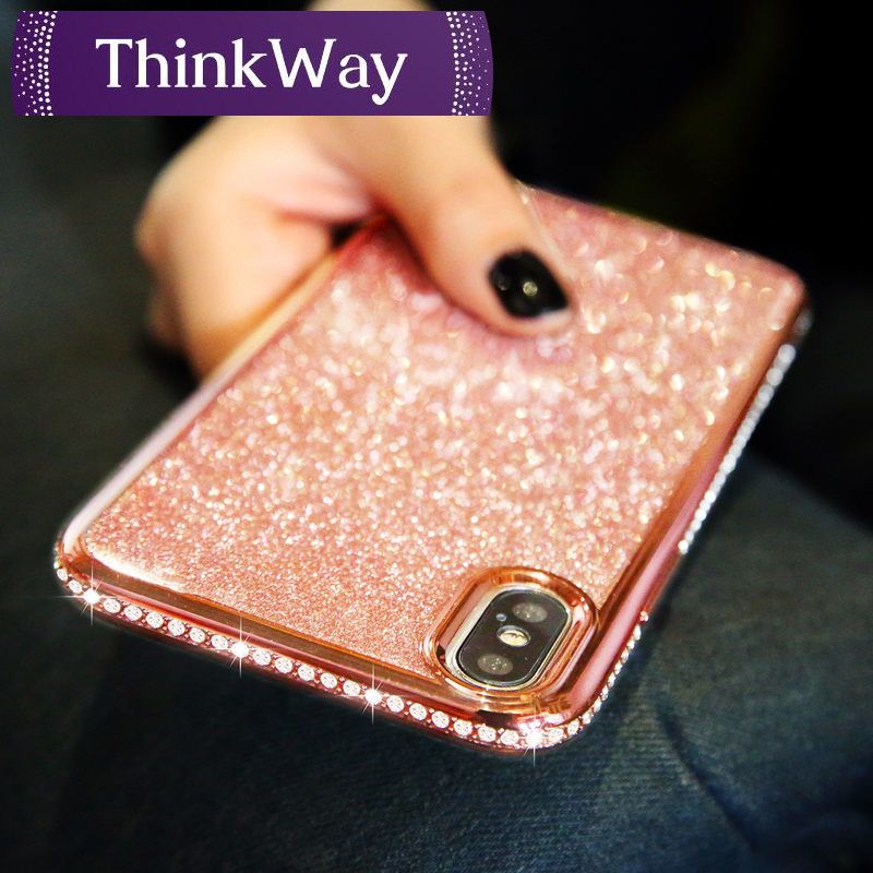 Glitter Diamond Case for Huawei P10 P20 Lite P30 Pro Mate 9 10 20 Nova 3 3i Nova 4 Jewelled Bling Plating Clear Soft Cover Shell