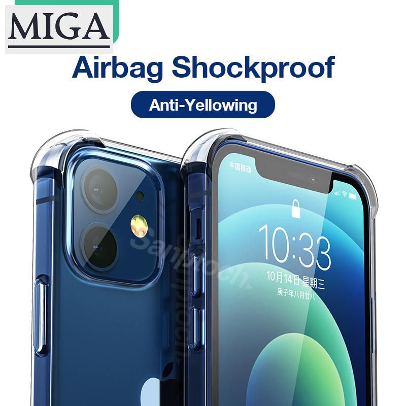 Airbag Shockproof Phone Case For iPhone 11 / 12 Pro Max Clear Back Cover For iPhone 12 Mini Soft Cases Transparent Protective Casing