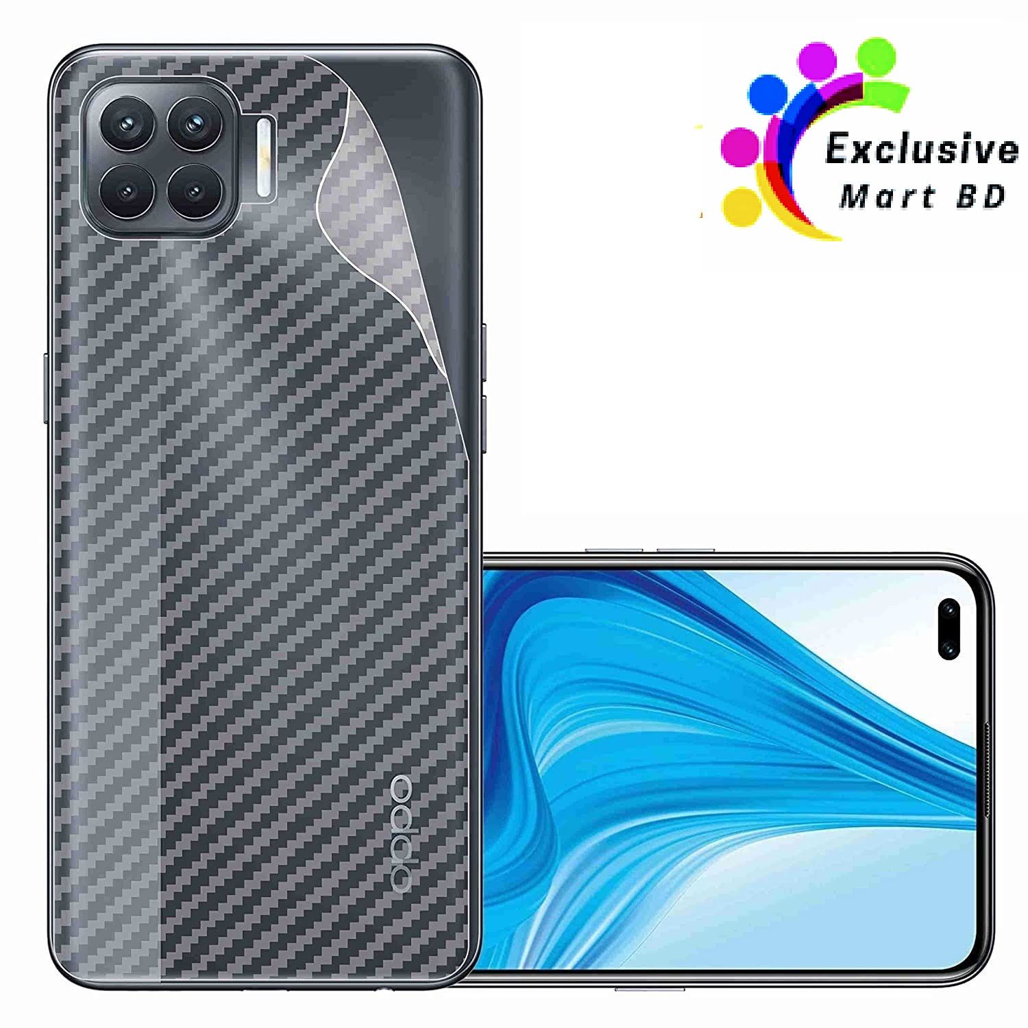 Oppo F17 Carbon Fiber Sticker Vinyl Back Poly Skin Protector