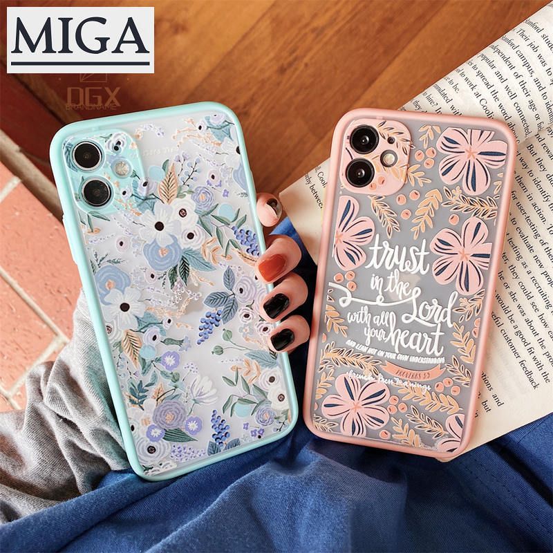 Realme 8 Pro Realme 7 Pro Realme C25 Realme C17 C11  C12 C3 Realme C2 C1 Realme 6 6i 5 5i 5S Tulip Flower Shockproof Matte Camera Protection Phone Cover DGX