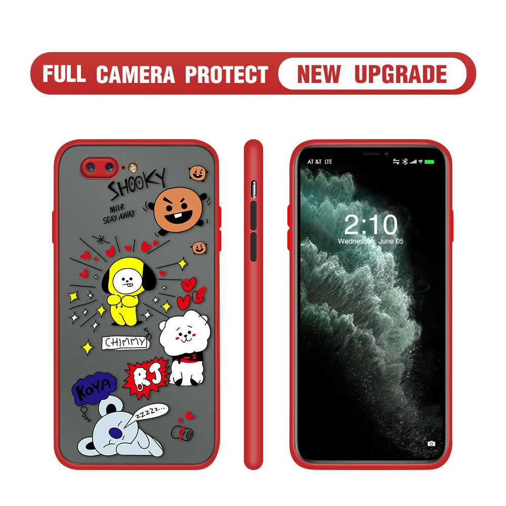 Hontinga for OnePlus 5 Case Cute Cartoon Animals Camera Shockproof Protection Casing Edge Frosted Transparent Phone Cover