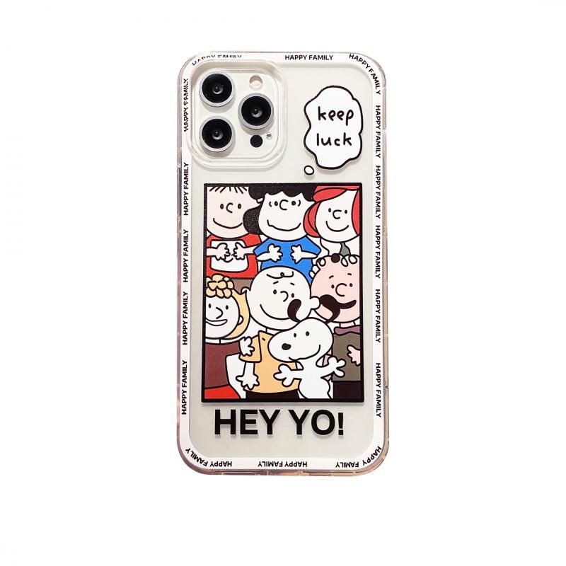 Olige Case For OPPO A93 A94 A73 A74 A54 A16 A15 A15s A53 A33 A31 A92 A52 A9 A5 A31 F19 F17 Pro Reno 6 5 4 Pro 5F 4F 2Z 2F 2 F9 Pro F11 A5s A12 A3s Cartoon Trend Straight Edge Shockproof Tpu Cute Snoopy Couple Soft Phone Cover