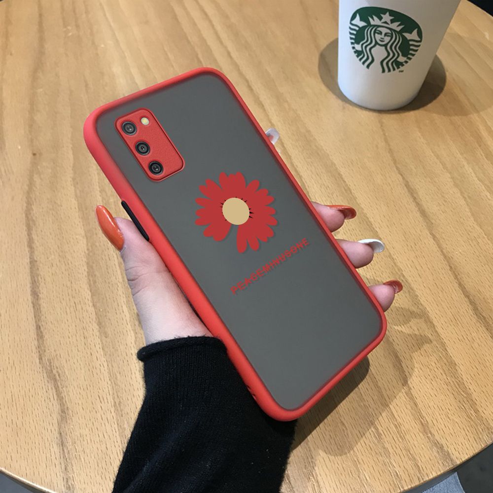 Jizetin for Samsung A03S Back Cover Small Fresh Daisies Mobile Phone Case Ultra Thin Full Lens Protection Phone Case for Girl