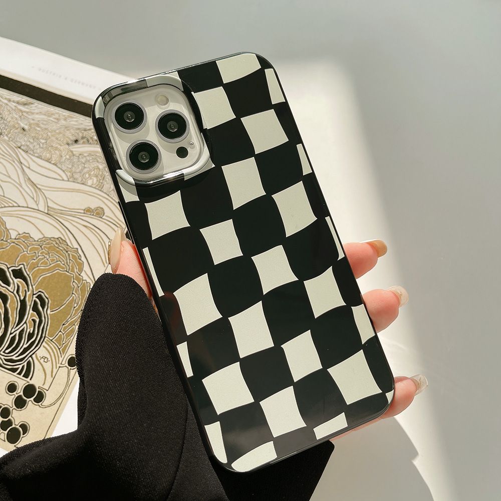 Lattice Pattern Case Soft Silicone Cover Mobile Phone Protective Case  for Apple Cover for iPhone 14/14pro/14plus/14promax/13promax /12 / 11 Pro Max / XR / XS Max /xs/ SE2 / 7 /8 Plus