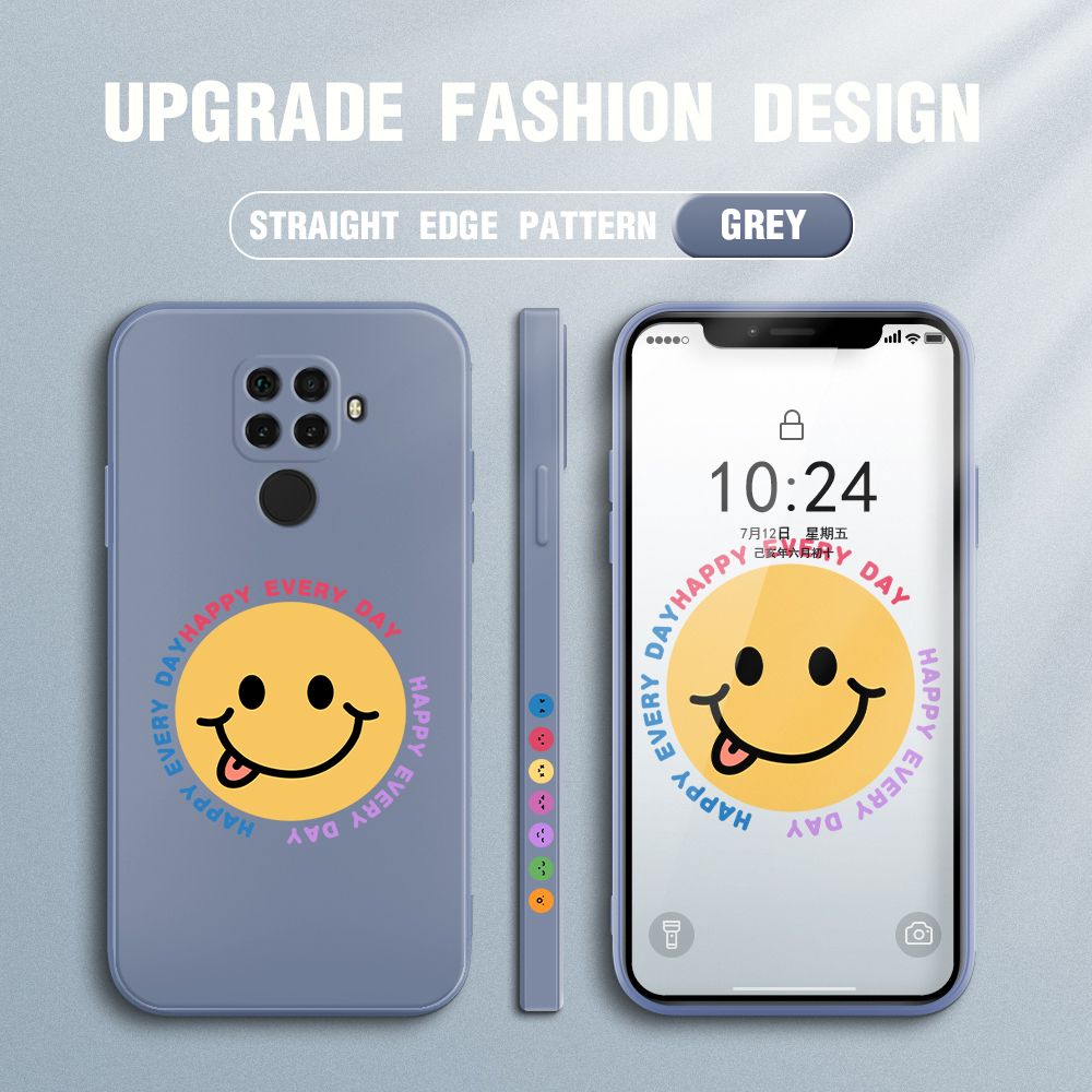 FHKL for Huawei Nova 5i Pro Back Cover Cartoon Smile Side design Soft Case Multicolor Liquid Silicone Phone Cases