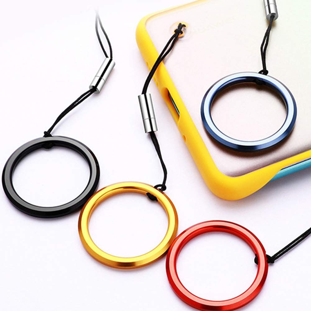 Metal Ring Strap Black, Blue, Red. Golden for Mobile Phone Cover