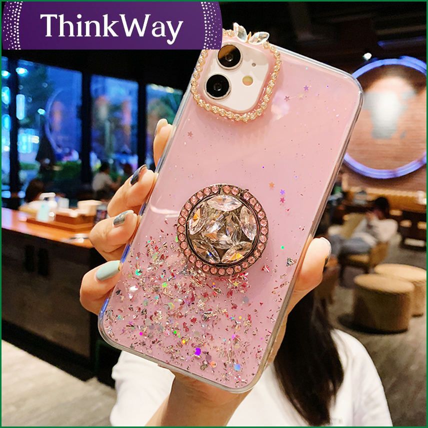 OPPO Reno6 mobile phone case with diamond realmeQ3Pro protective cover suitable for 73A54A93 flash powder glue star