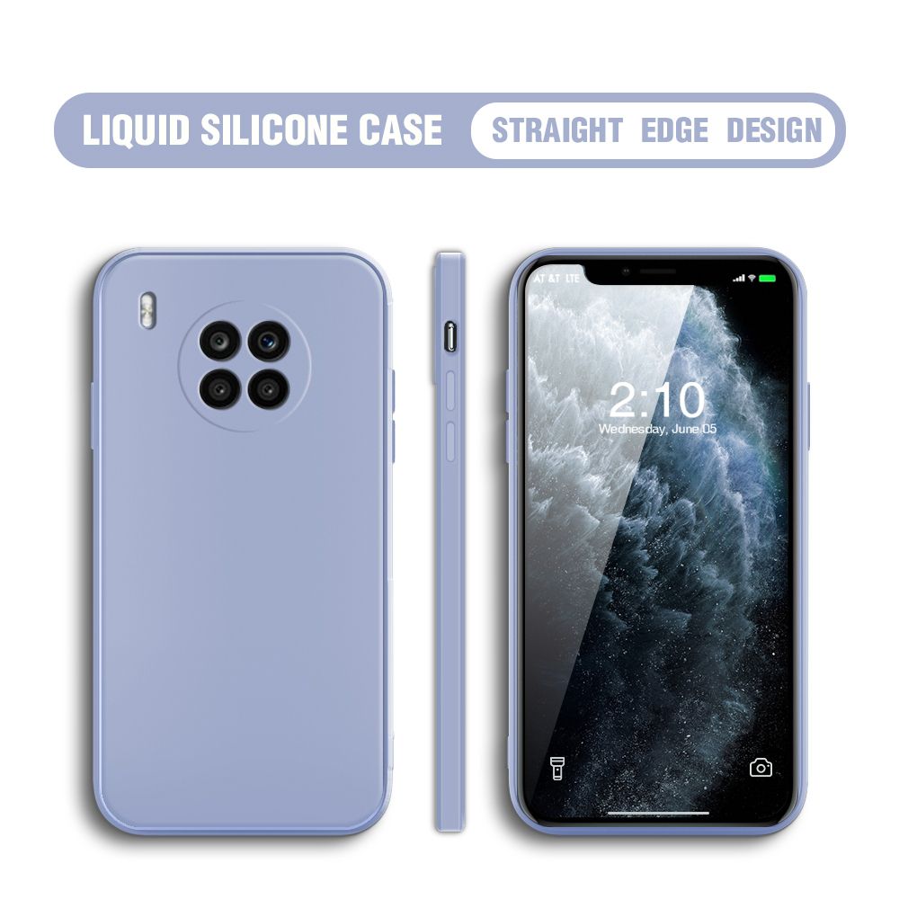 BILI for Honor 50 Lite / Huawei Nova 8I Back Cover Ultra Thin Soft Luxury Square Multicolor Liquid Silicone Phone Case