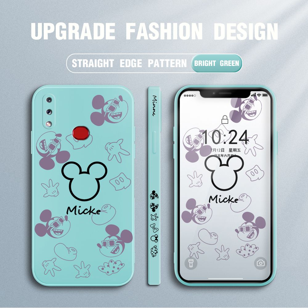 FHKL for Samsung Galaxy A10S Back Cover Mickey Print Side design Soft Case Multicolor Liquid Silicone Phone Cases