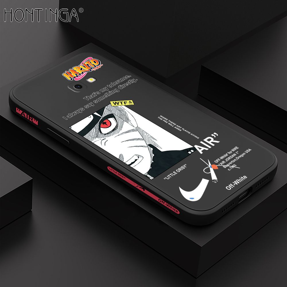 Hontinga for Samsung J4 Prime Case Side Design New Anime Naruto for Boys Back Cover Soft Square Edge Pattern Liquid Silicone Trend Phone Cases