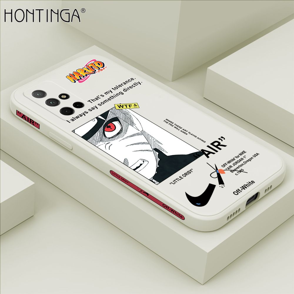 Hontinga for Honor 30S Case Side Design New Anime Naruto for Boys Back Cover Soft Square Edge Pattern Liquid Silicone Trend Phone Cases