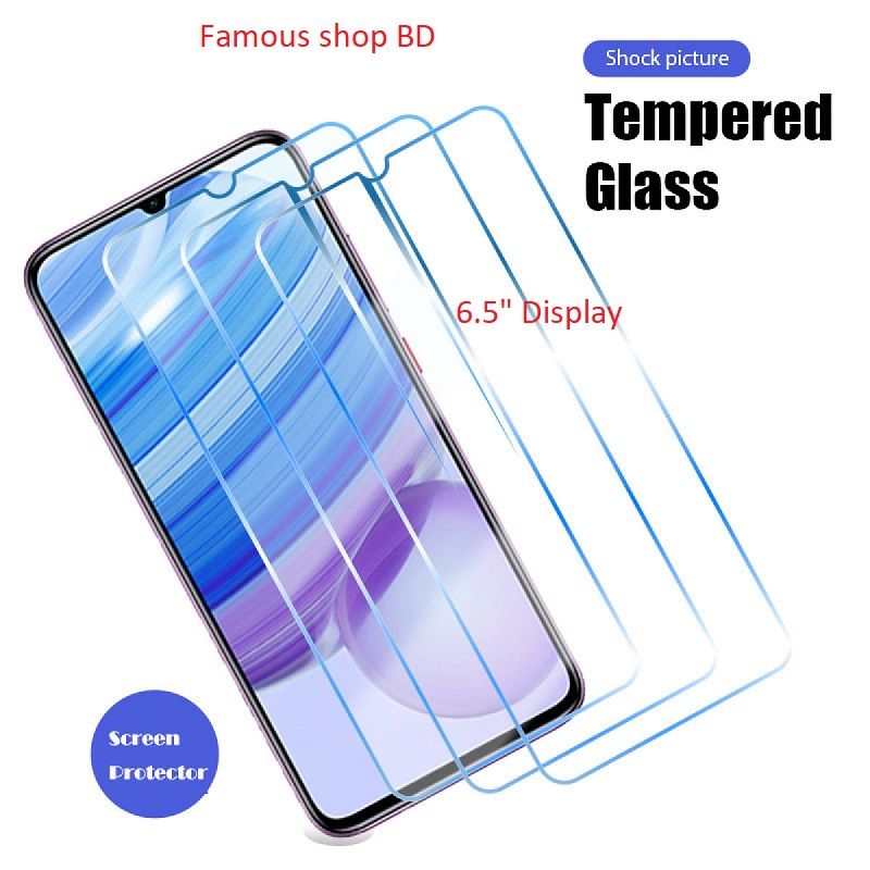 samsung galaxy M02s/Realme C11/C12/C15/C3/5i/6i/5/5s Front tempered Screen protector-6.5'' glass 100%Best Quality