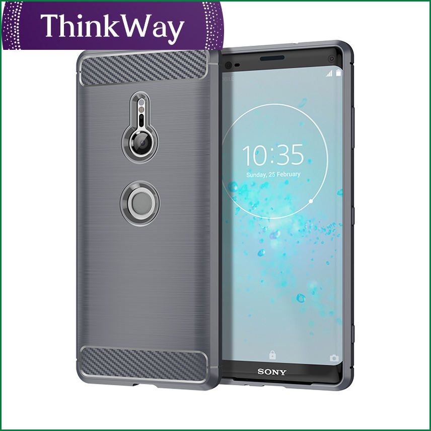 Suitable for Sony XZ3 mobile phone shell Sony Xperia XZ3 brushed carbon fiber pattern protective sleeve silicone soft shell sleeve